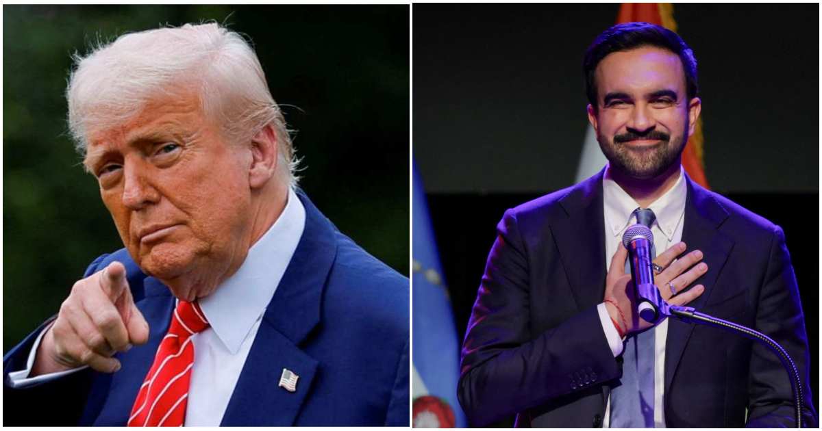 রিপাবলিকান প্রেসিডেন্ট ডনাল্ড ট্রাম্প ও নিউ ইয়র্ক সিটির মেয়র পদে জয়ী জোরান মামদানি। ছবি: রয়টার্স